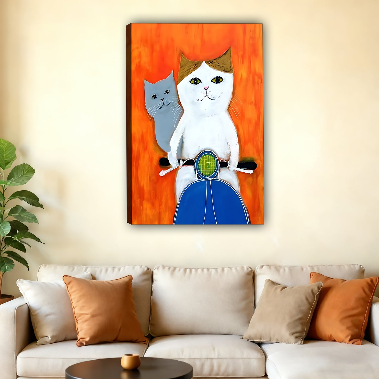 W388 Natural Wood Grain Canvas Decorative Painting – High-Quality Abstract Art | Ideal for Living Rooms and Offices