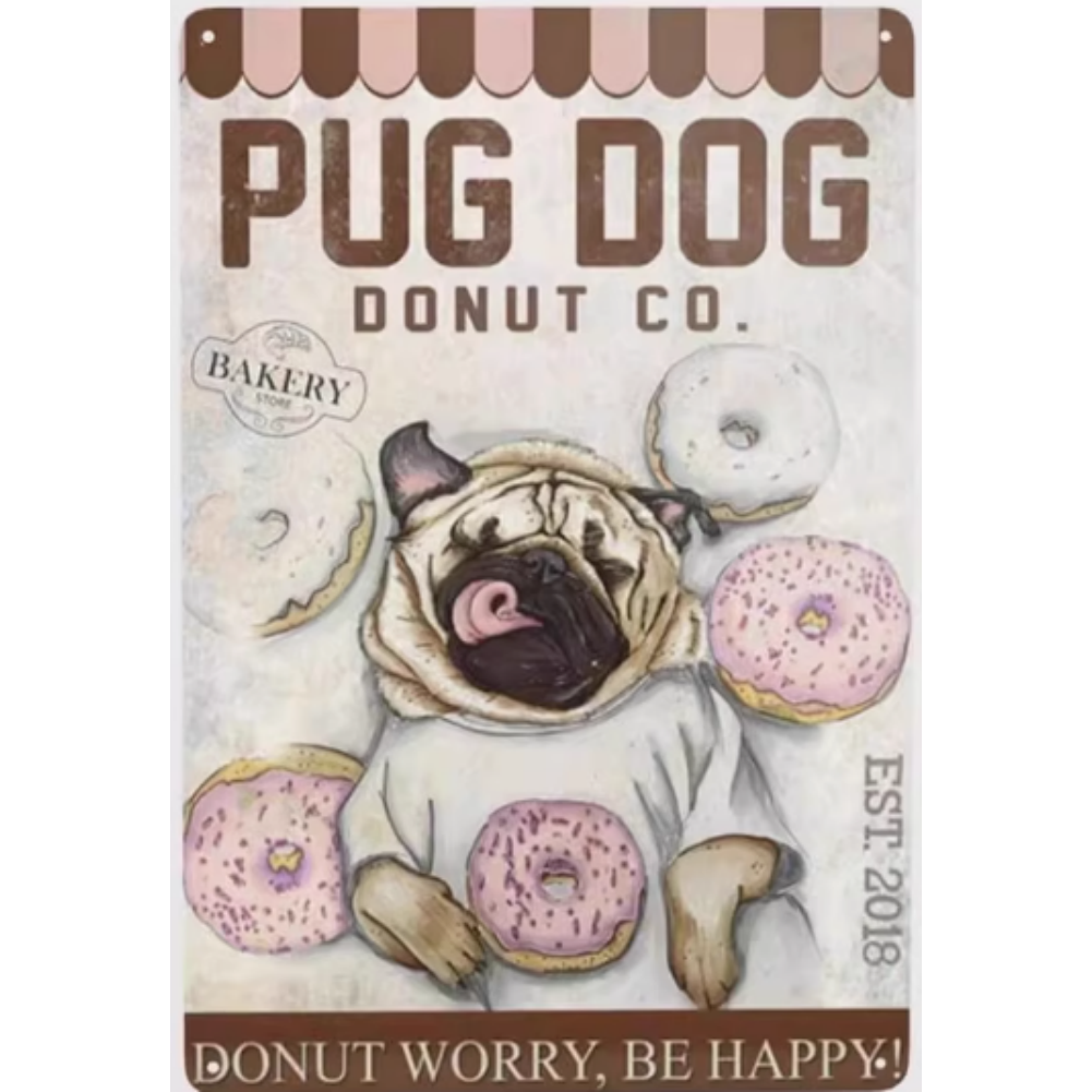 8x12 Funny Dog Metal Sign – Vintage Tin Wall Art for Pet Lovers & Homes | Tin & Time Co. #1101