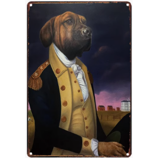 8x12 Funny Dog Metal Sign – Vintage Tin Wall Art for Pet Lovers & Homes | Tin & Time Co. #1107