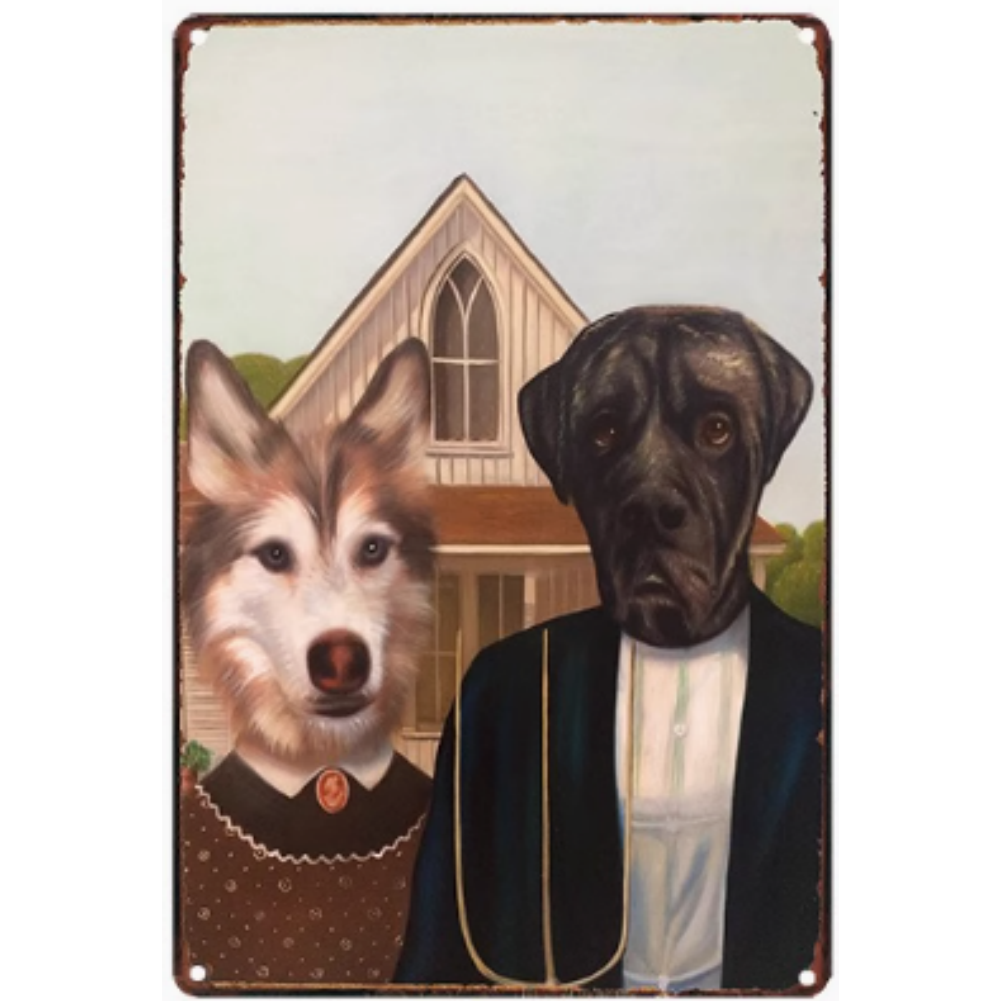 8x12 Funny Dog Metal Sign – Vintage Tin Wall Art for Pet Lovers & Homes | Tin & Time Co. #1112