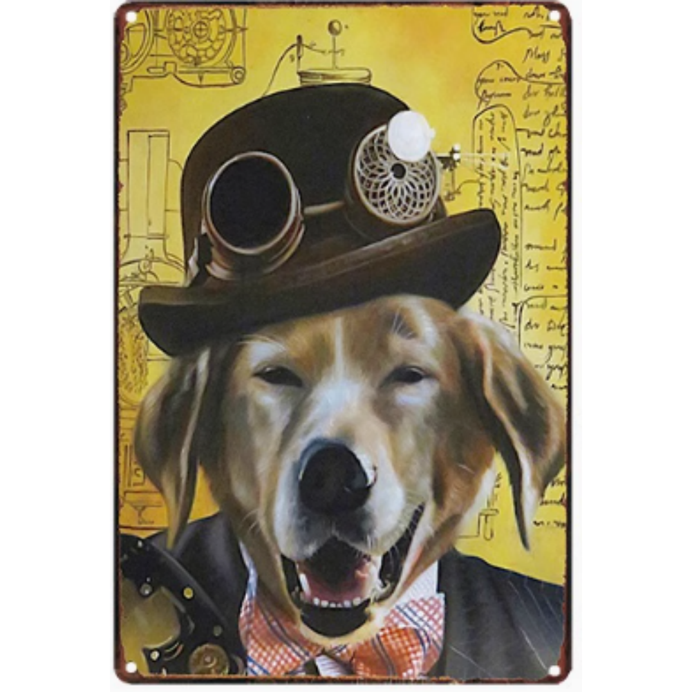 8x12 Funny Dog Metal Sign – Vintage Tin Wall Art for Pet Lovers & Homes | Tin & Time Co. #1113
