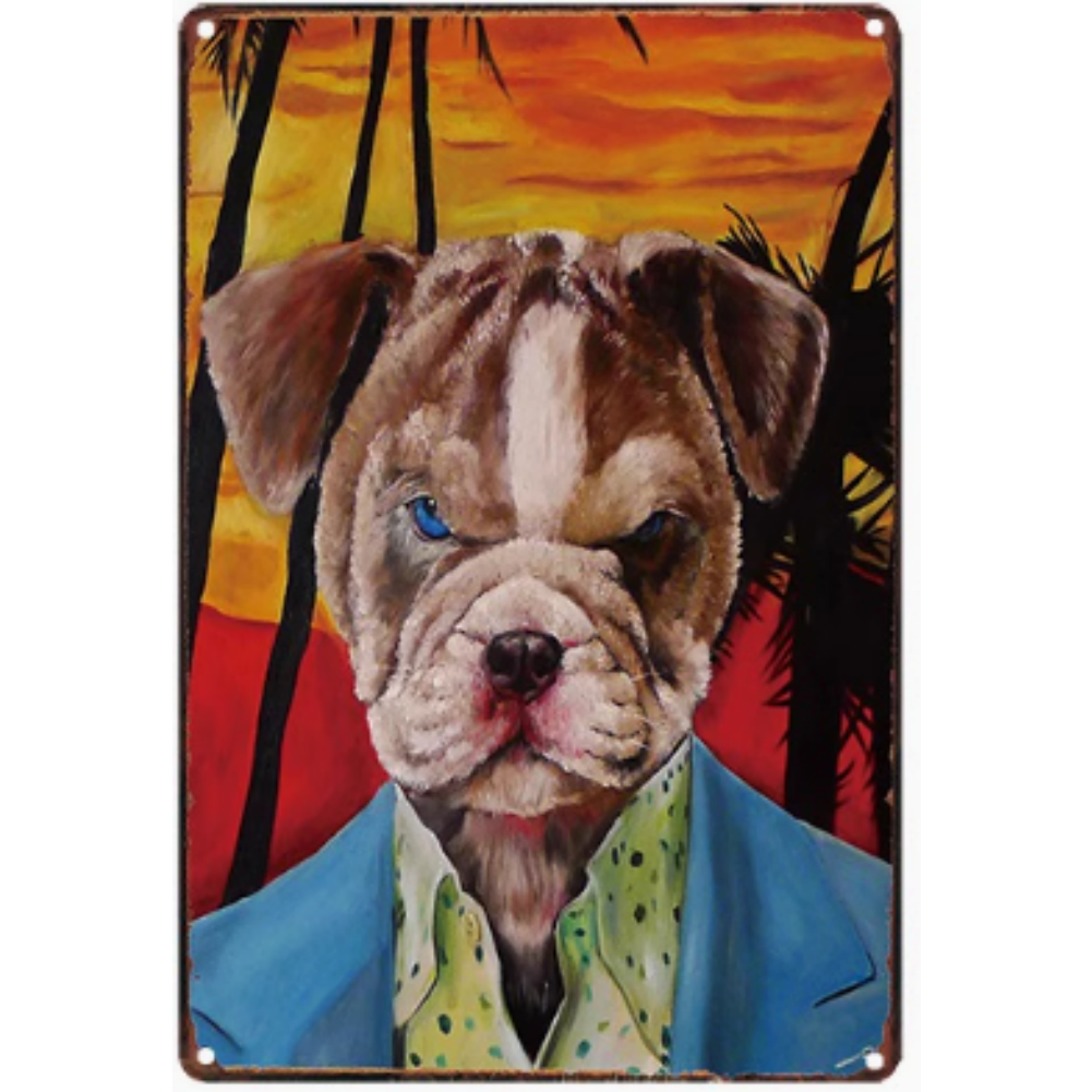 8x12 Funny Dog Metal Sign – Vintage Tin Wall Art for Pet Lovers & Homes | Tin & Time Co. #1114
