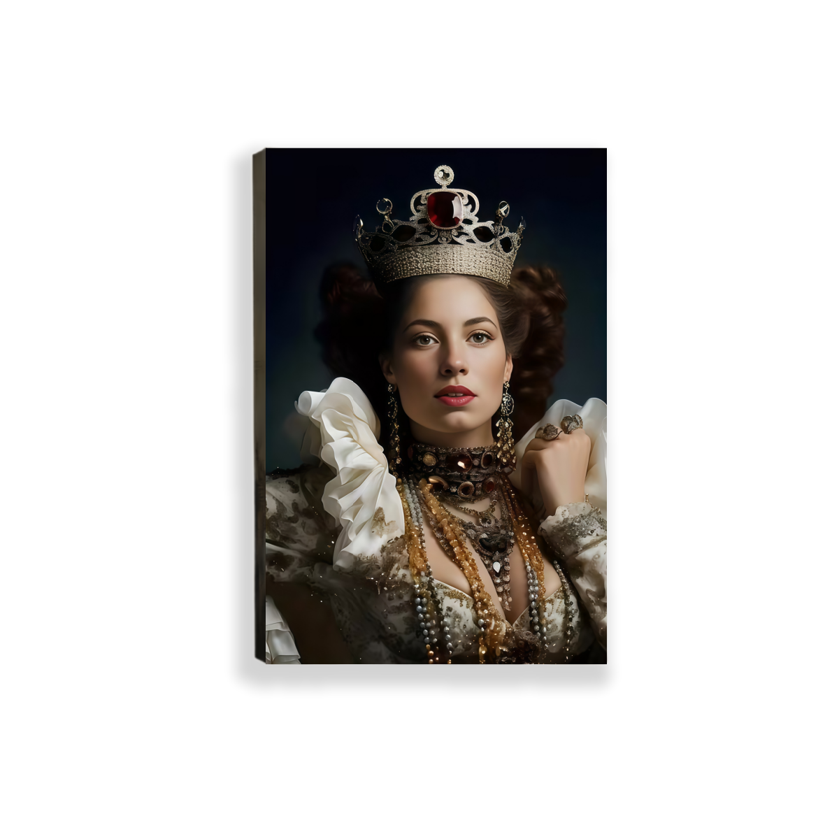 Personalized Royal Queen Portrait from Photo Elegant Canvas Art