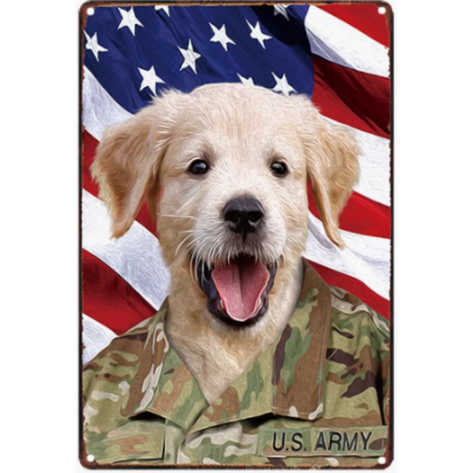 8x12 Funny Dog Metal Sign – Vintage Tin Wall Art for Pet Lovers & Homes | Tin & Time Co. #1120