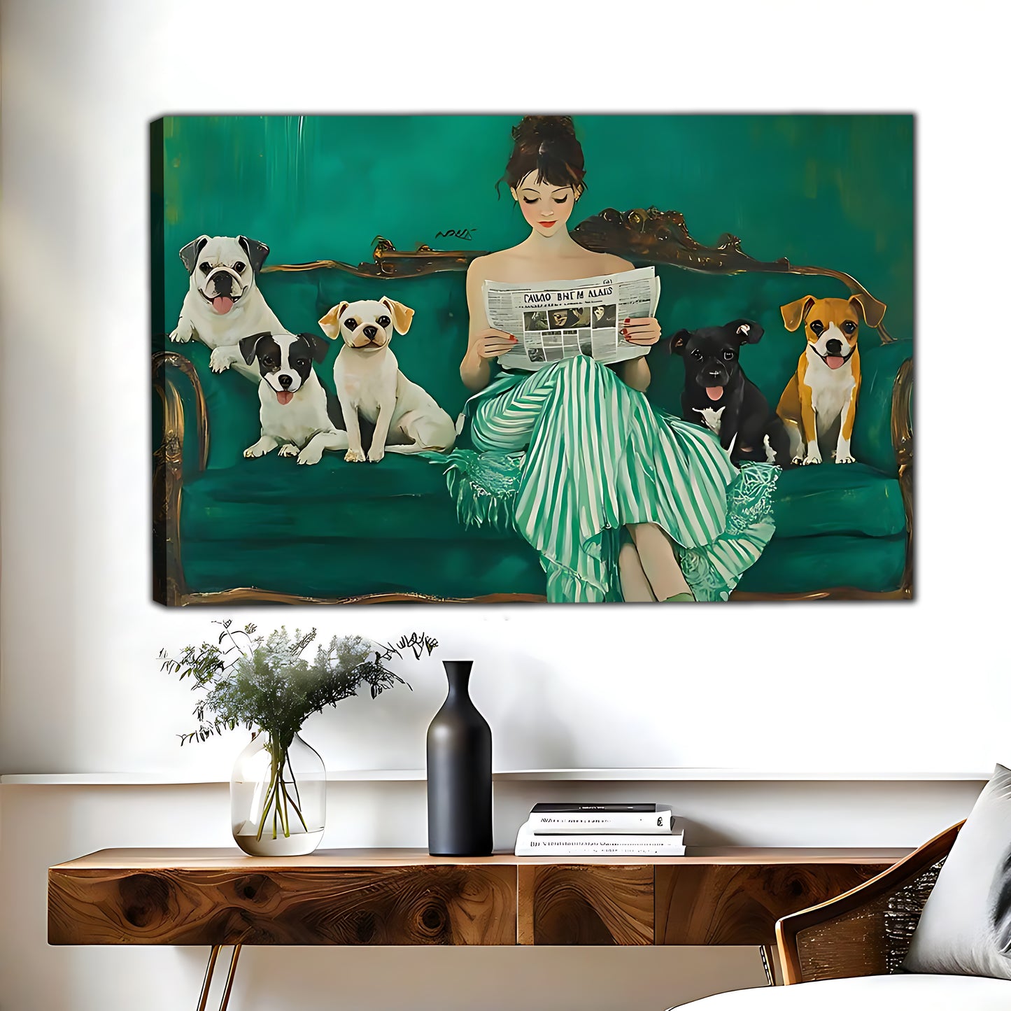 W392 Natural Wood Grain Canvas Decorative Painting – High-Quality Abstract Art | Ideal for Living Rooms and Offices