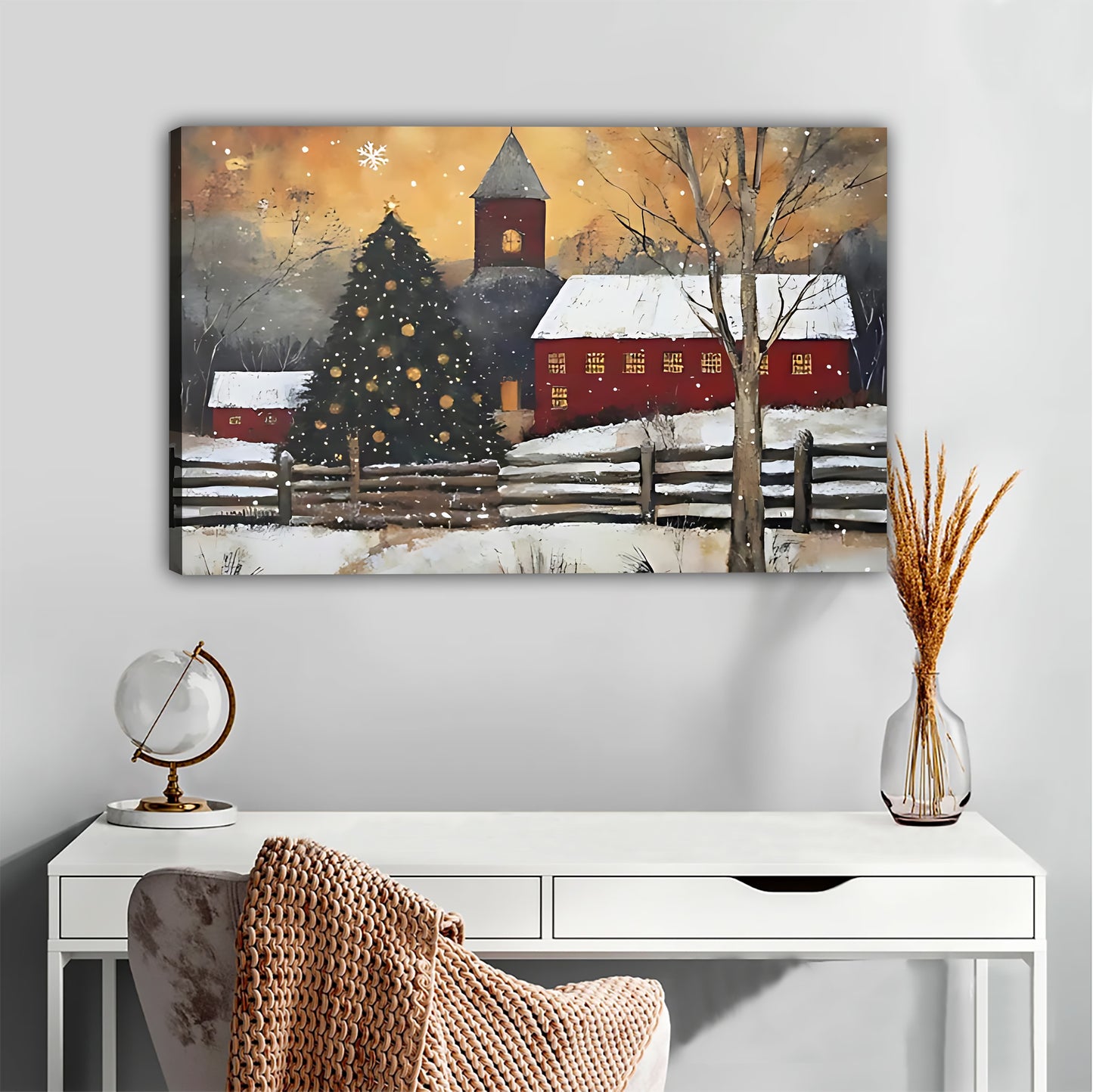 W390 Natural Wood Grain Canvas Decorative Painting – High-Quality Abstract Art | Ideal for Living Rooms and Offices