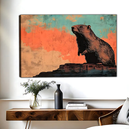 W391 Natural Wood Grain Canvas Decorative Painting – High-Quality Abstract Art | Ideal for Living Rooms and Offices