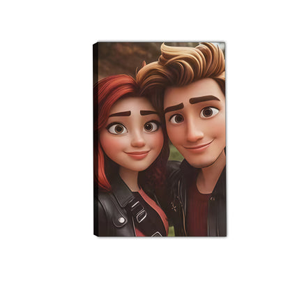 Luxury Custom Cartoon Portrait from Photo - Personalized Comic Style Art for Individuals, Couples & Families - Timeless Hand-Drawn Style Canvas