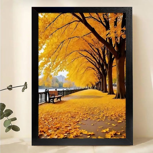 W0012 Natural Wood Canvas – High-Quality Abstract Art | Perfect for Living Room & Office