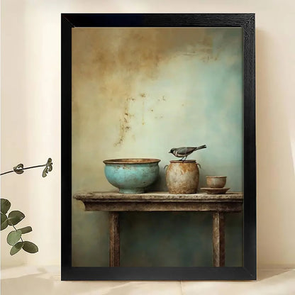 W109 Natural Wood Canvas – High-Quality Abstract Art | Perfect for Living Room & Office