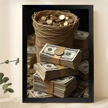 W409 Natural Wood Grain Canvas Decorative Painting – High-Quality Abstract Art | Ideal for Living Rooms and Offices