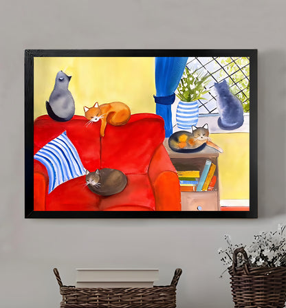 W336 Natural Wood Canvas – High-Quality Abstract Art | Perfect for Living Room & Office