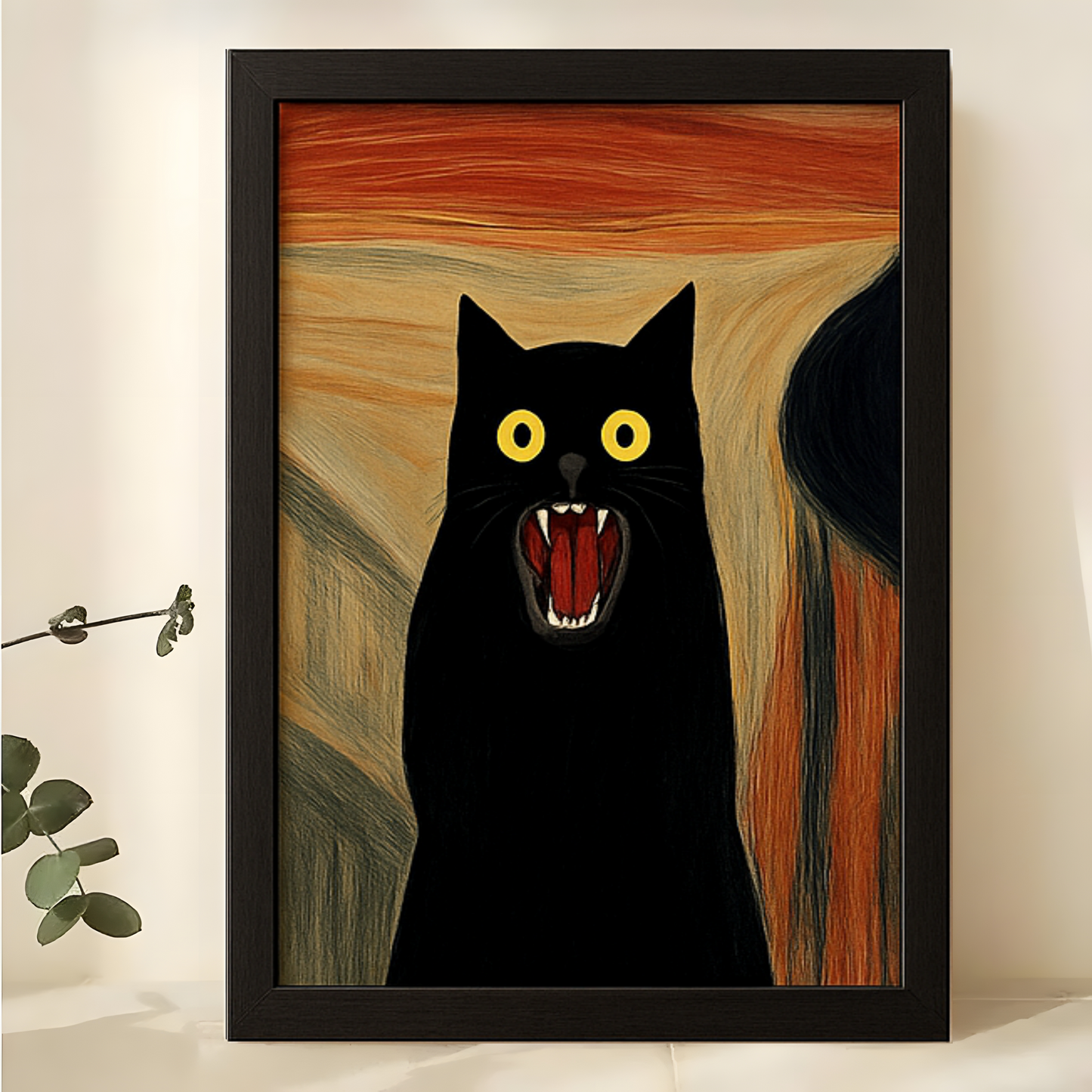 W306 Natural Wood Canvas – High-Quality Abstract Art | Perfect for Living Room & Office