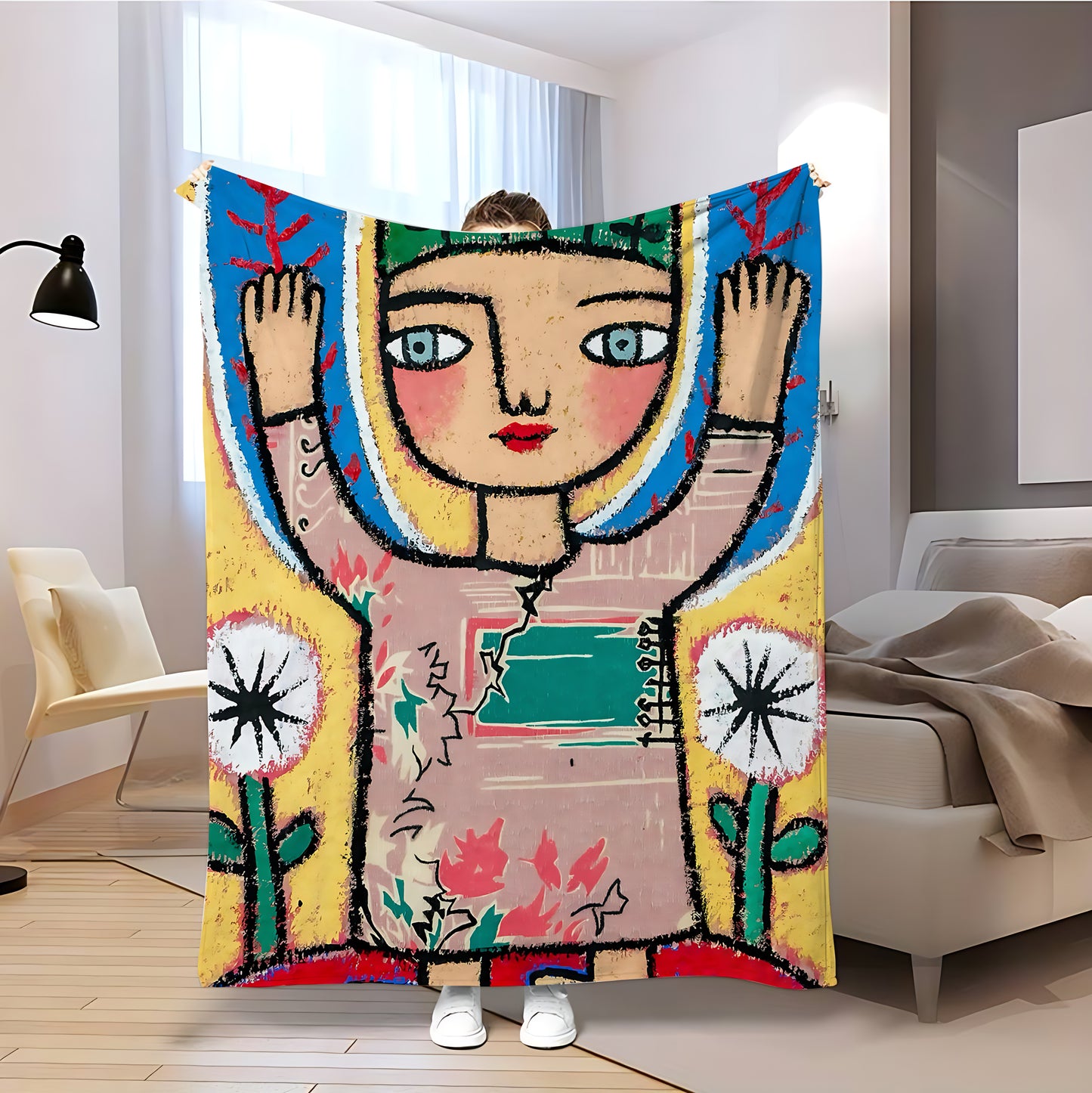 T045 Flannel Blanket for Bed, Couch, Recliner & Travel - All-Season Comfort, -Pilling, Suitable for Adults and Teens