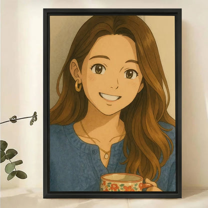 Custom Anime Portrait from Photo - Japanese Style Canvas Art