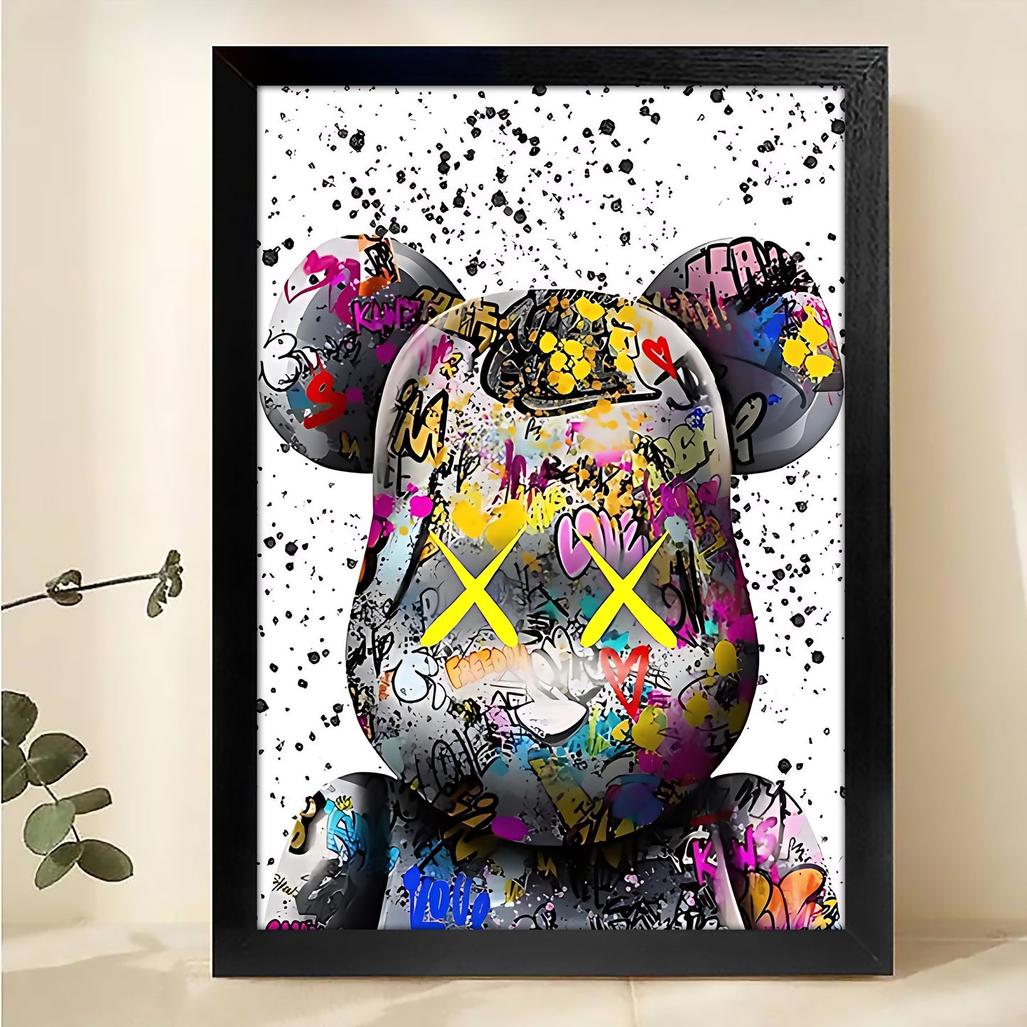 W208  Natural Wood Canvas – High-Quality Abstract Art | Perfect for Living Room & Office