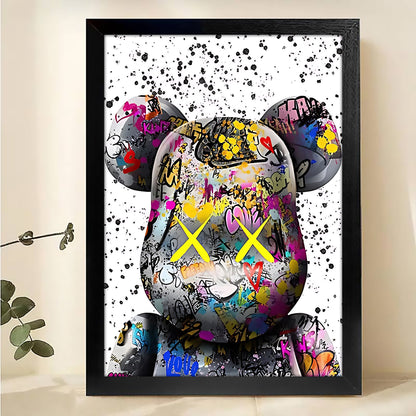 W208  Natural Wood Canvas – High-Quality Abstract Art | Perfect for Living Room & Office