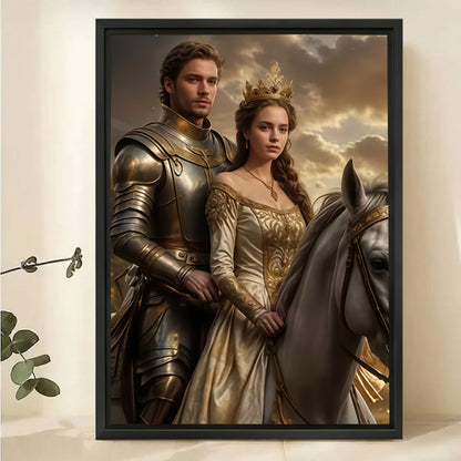Custom Royal Portrait from Photo - Personalized Medieval Canvas
