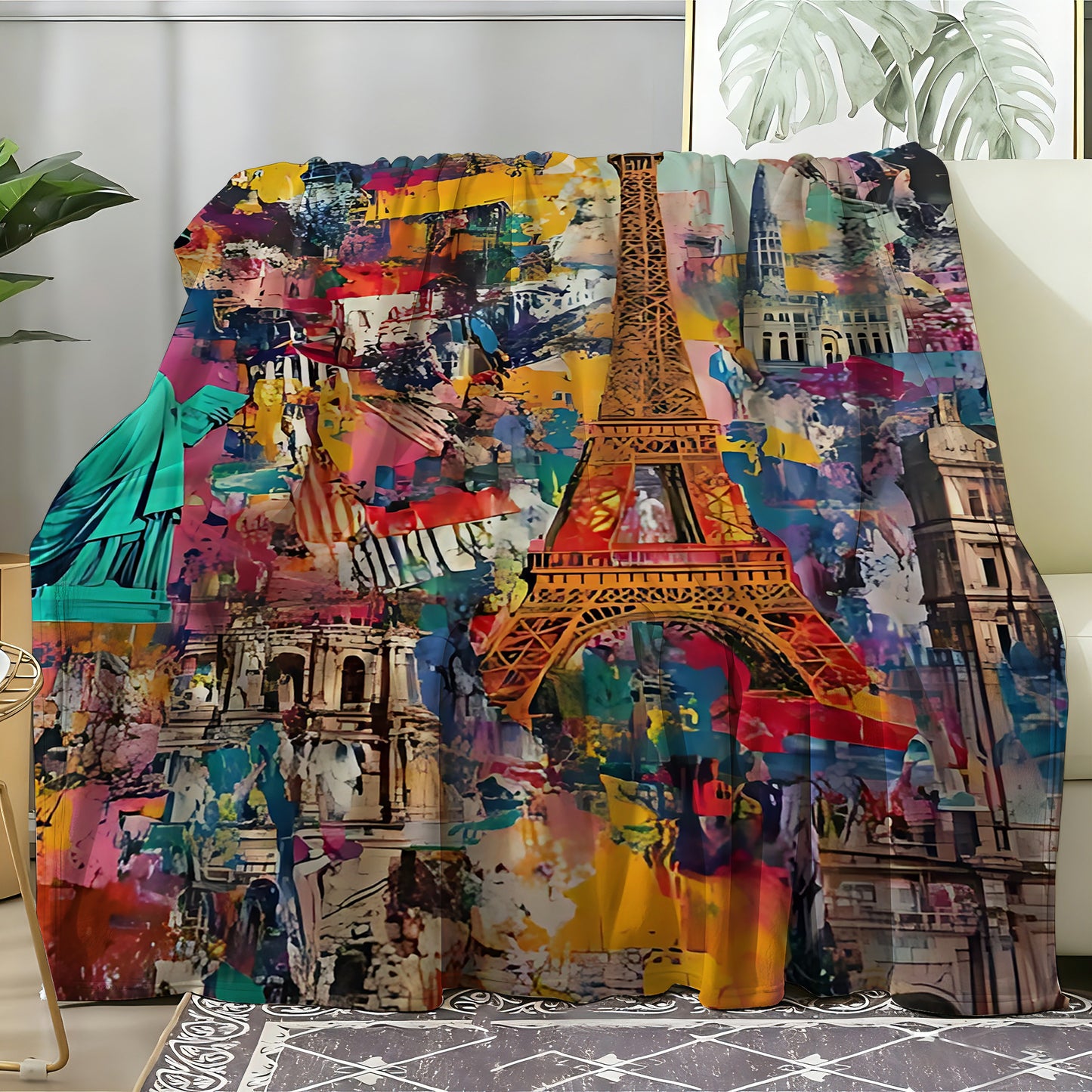 T047 Flannel Blanket for Bed, Couch, Recliner & Travel - All-Season Comfort, -Pilling, Suitable for Adults and Teens