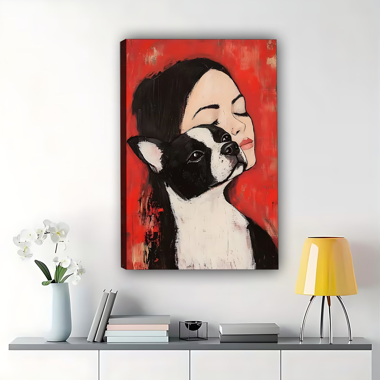 W487 Natural Wood Grain Canvas Decorative Painting – High-Quality Abstract Art | Ideal for Living Rooms and Offices