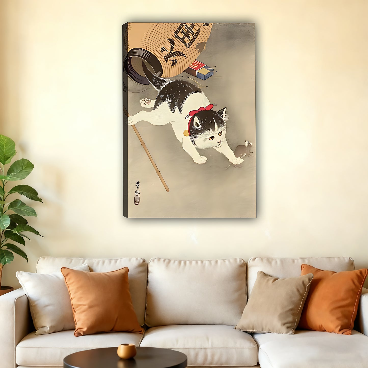 W456 Natural Wood Grain Canvas Decorative Painting – High-Quality Abstract Art | Ideal for Living Rooms and Offices