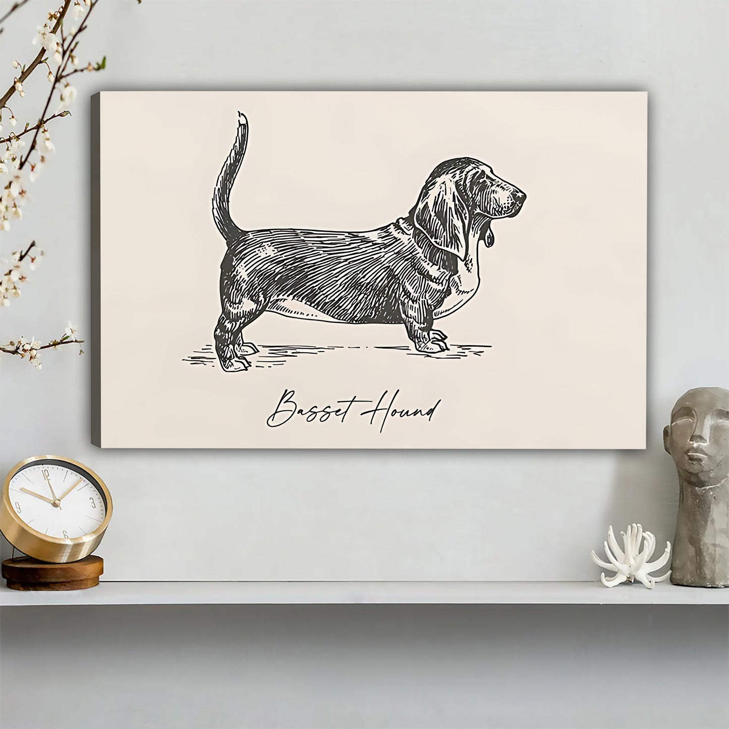 W384 Natural Wood Grain Canvas Decorative Painting – High-Quality Abstract Art | Ideal for Living Rooms and Offices