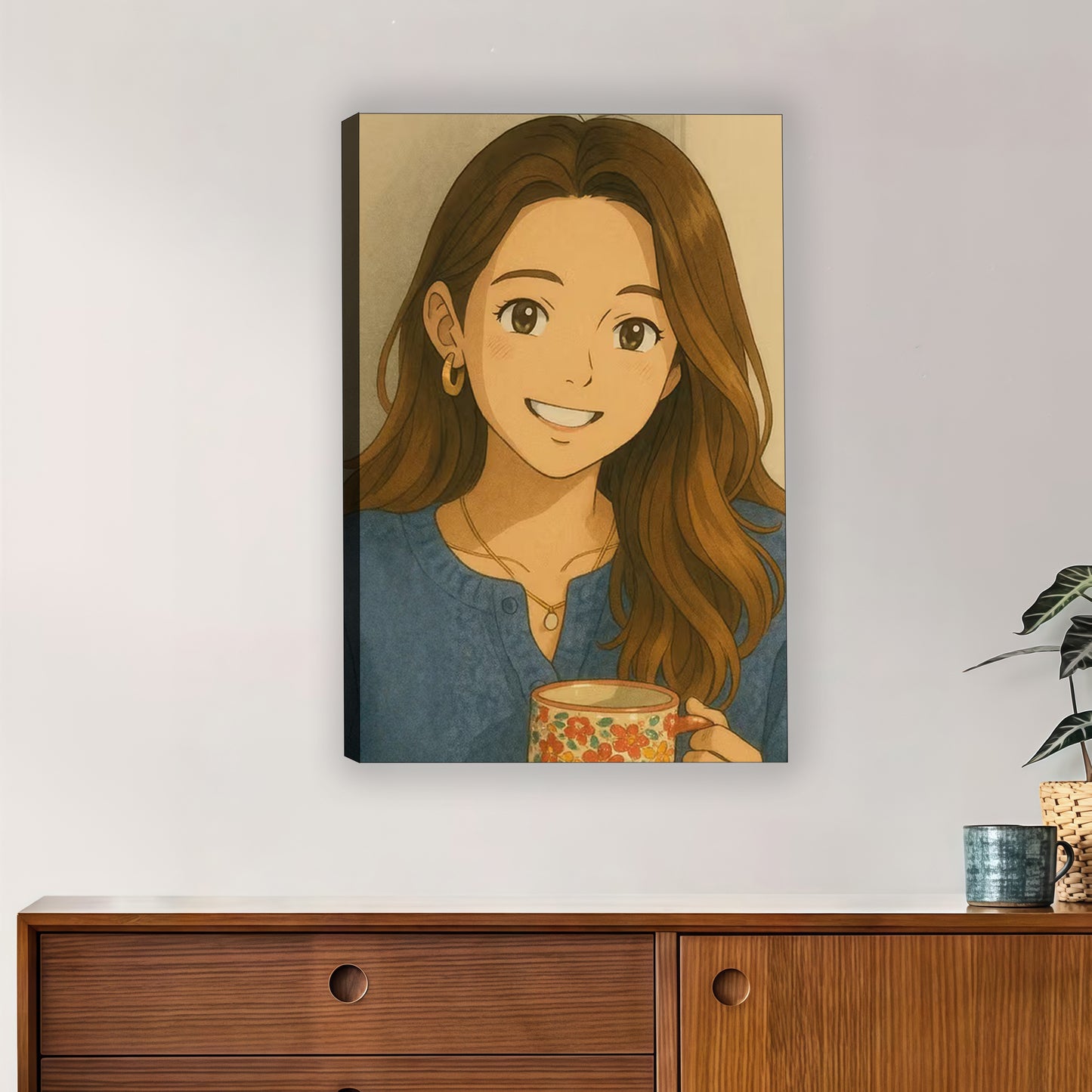 Luxury Custom Black and White Caricature Portrait - Personalized Timeless Gift for Individuals, Couples &amp; Families - Hand-Drawn Style Canvas