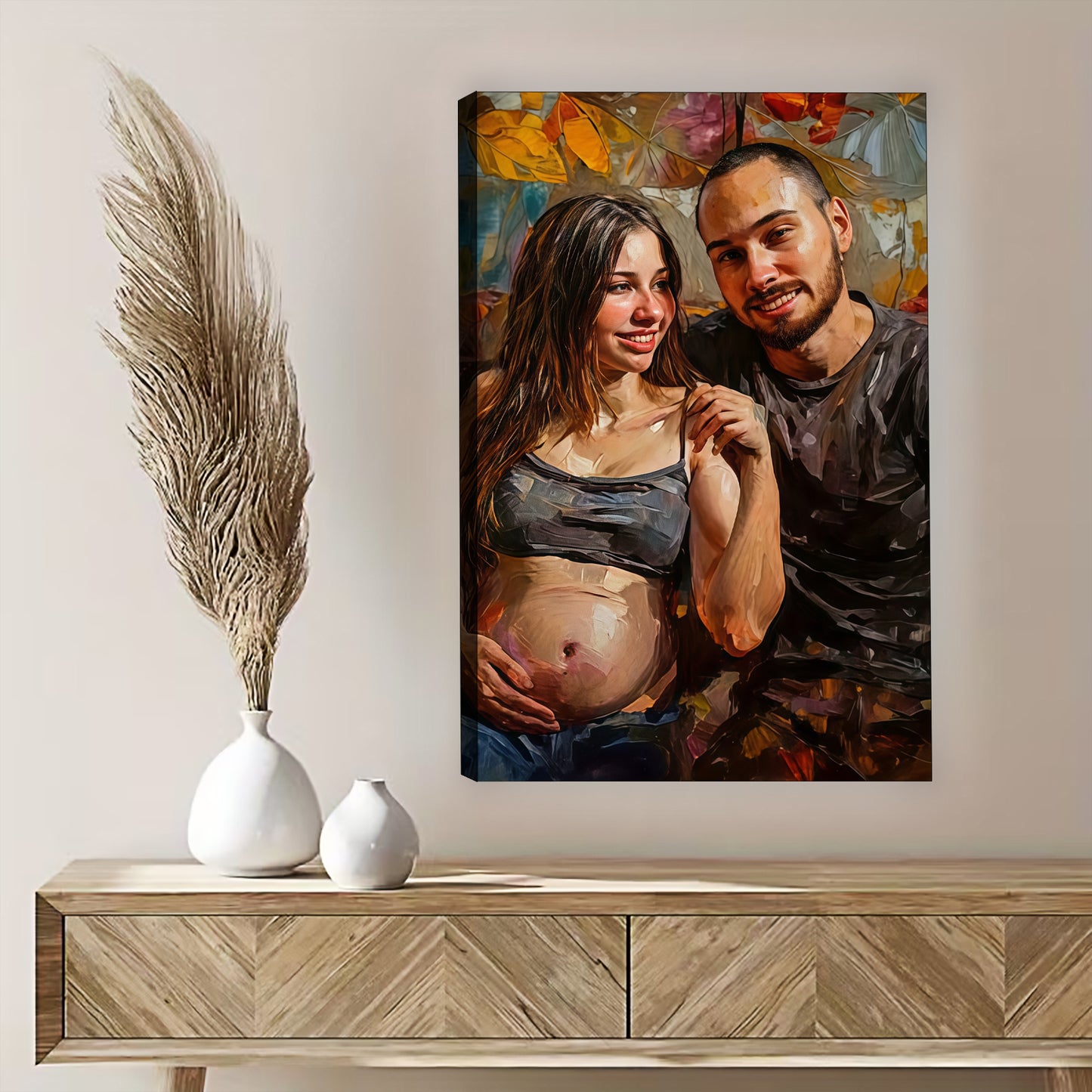 Luxury Custom Oil Painting from Your Photo - Timeless Portrait for Family, Couples & Individuals - Hand-Painted Fine Art Canvas