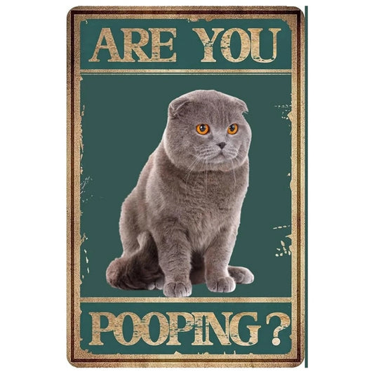 8x12 Cute Cat Metal Sign – Retro Tin Wall Art for Cat Lovers & Kitchens | Tin & Time Co. #2015