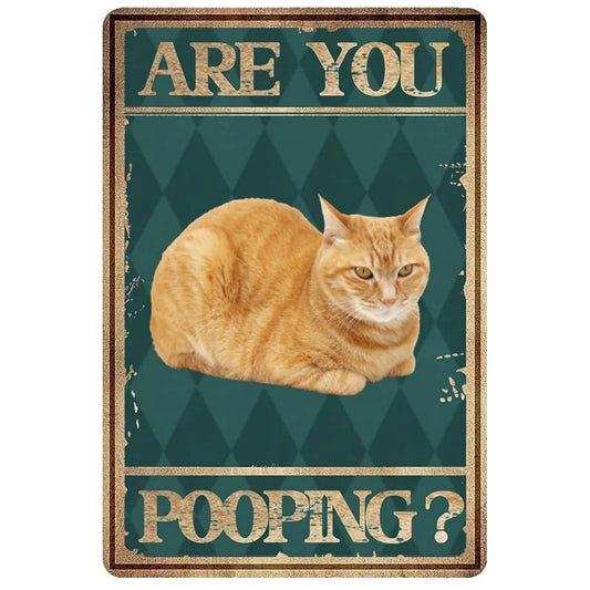 8x12 Cute Cat Metal Sign – Retro Tin Wall Art for Cat Lovers & Kitchens | Tin & Time Co. #2021
