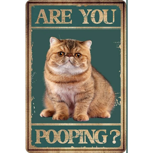8x12 Cute Cat Metal Sign – Retro Tin Wall Art for Cat Lovers & Kitchens | Tin & Time Co. #2024