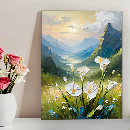 12x16 Pink Peony Floral Canvas Art – Elegant Botanical Print for Bedroom & Entryway |Wallcow #F2019