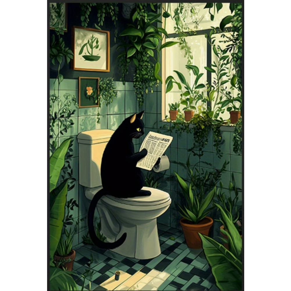 8x12 Cute Cat Metal Sign – Retro Tin Wall Art for Cat Lovers & Kitchens | Tin & Time Co. #2091