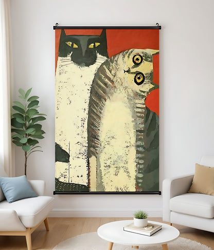 H004 Oil Canvas Scroll Painting – Classic Artwork for Living Spaces| Wallcow