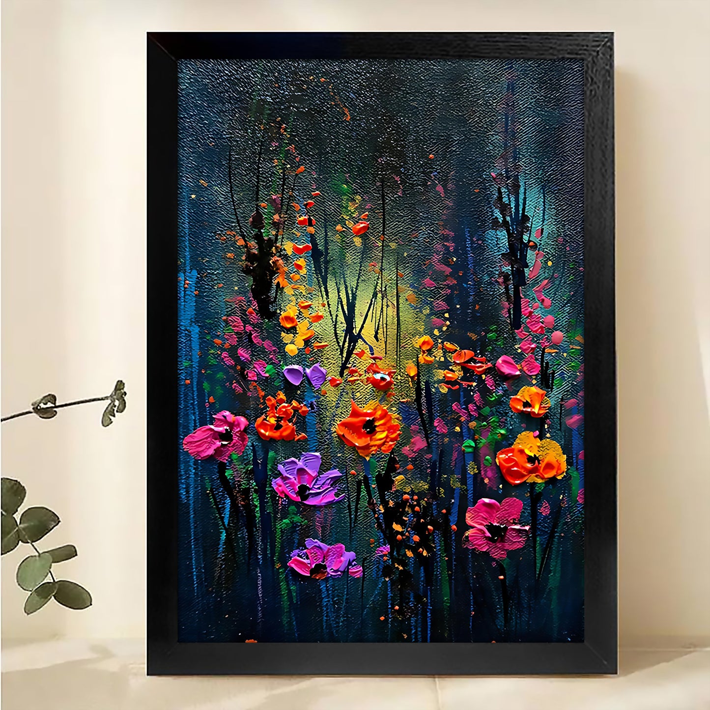 W290 Natural Wood Canvas – High-Quality Abstract Art | Perfect for Living Room & Office