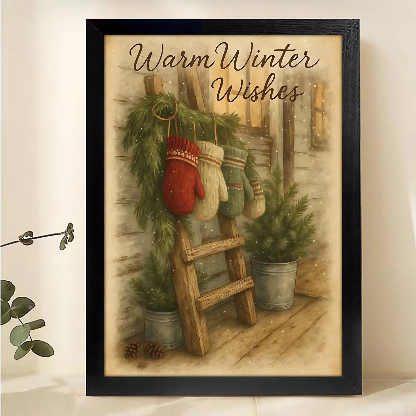 W350 Natural Wood Canvas – High-Quality Abstract Art | Perfect for Living Room & Office