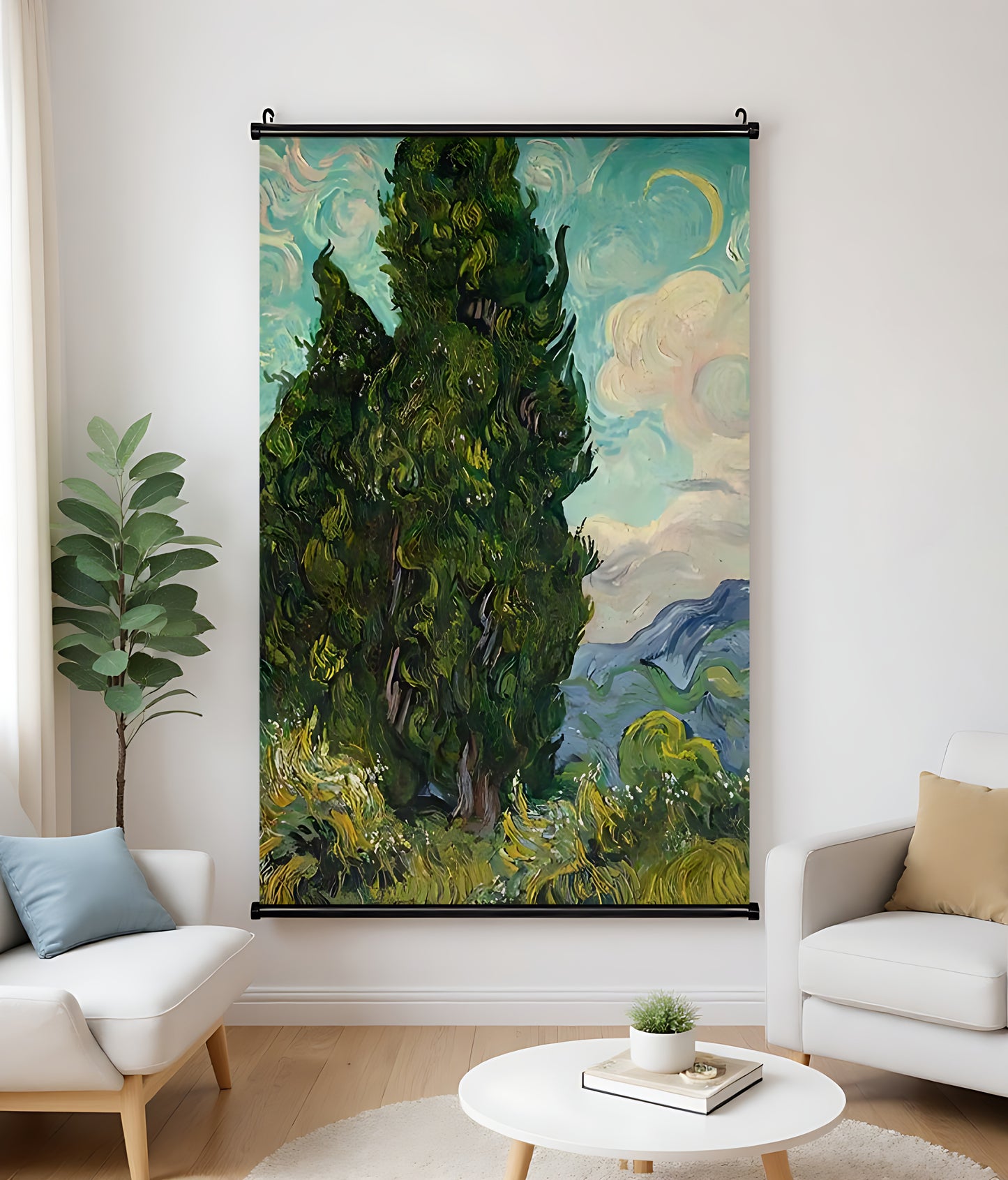 H009 Oil Canvas Scroll Painting – Classic Artwork for Living Spaces| Wallcow