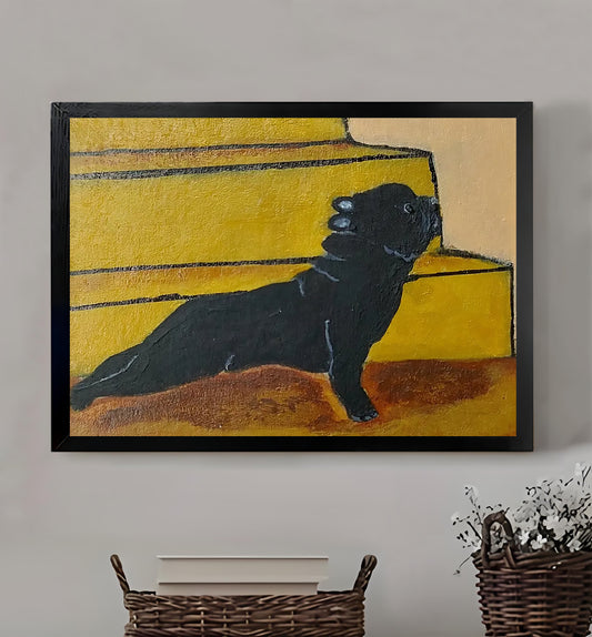 W343 Natural Wood Canvas – High-Quality Abstract Art | Perfect for Living Room & Office