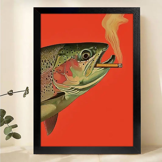 W0040 Natural Wood Canvas – High-Quality Abstract Art | Perfect for Living Room & Office