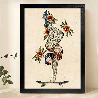 W209  Natural Wood Canvas – High-Quality Abstract Art | Perfect for Living Room & Office