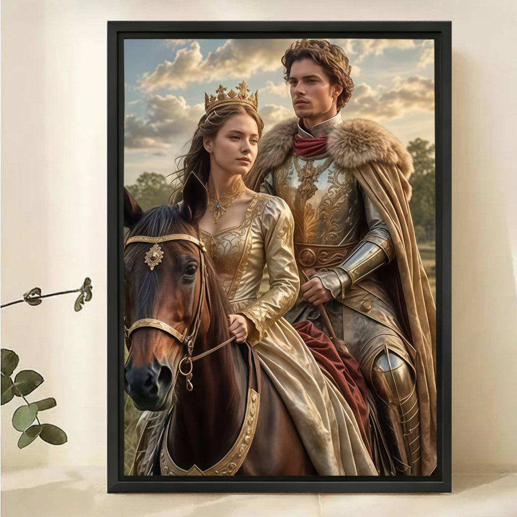 Custom Royal Portrait from Photo - Personalized Medieval Canvas