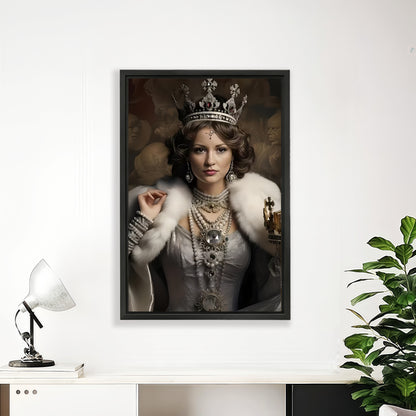 Personalized Royal Queen Portrait from Photo Elegant Canvas Art