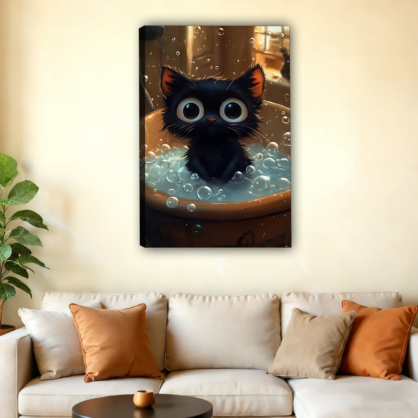 W439 Natural Wood Grain Canvas Decorative Painting – High-Quality Abstract Art | Ideal for Living Rooms and Offices