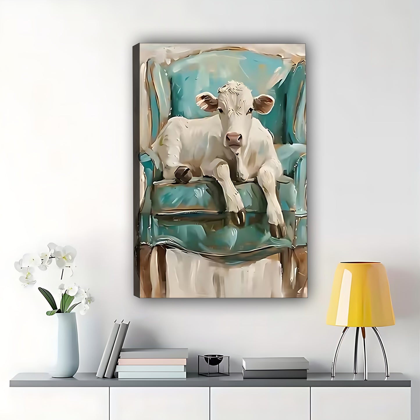 Vintage Sheep Canvas Wall Art - Classic Farmhouse Home Decor |W539