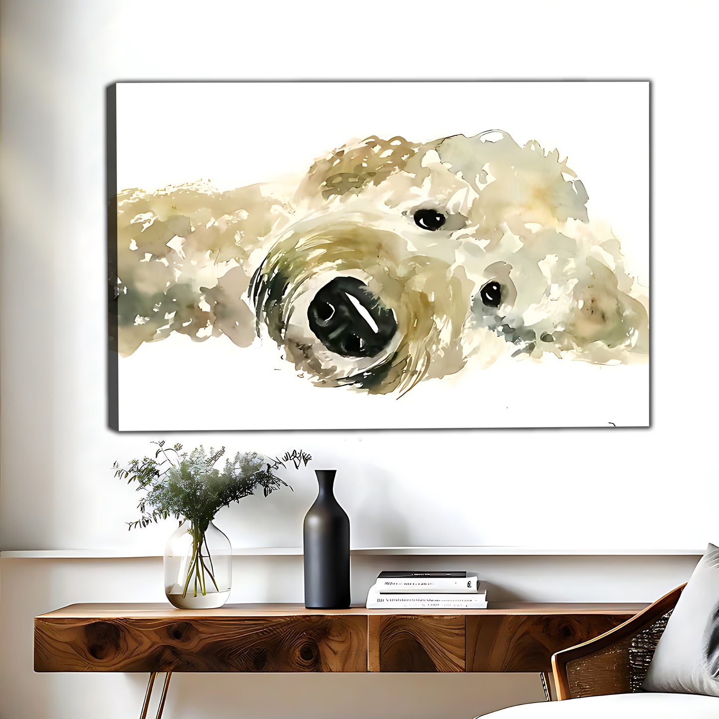 W412 Natural Wood Grain Canvas Decorative Painting – High-Quality Abstract Art | Ideal for Living Rooms and Offices