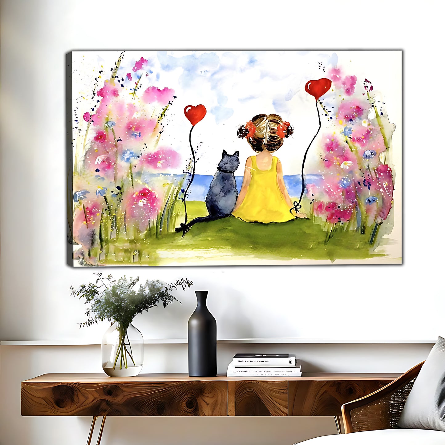 W419 Natural Wood Grain Canvas Decorative Painting – High-Quality Abstract Art | Ideal for Living Rooms and Offices