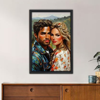 Luxury Custom Oil Painting from Your Photo - Timeless Portrait for Family, Couples & Individuals - Hand-Painted Fine Art Canvas