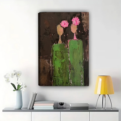 Abstract Figures Wall Art | Modern Textured Canvas Print|W1196