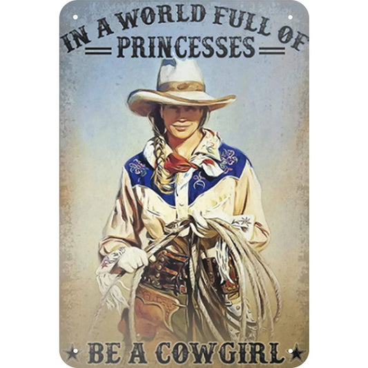 8x12 Pin-Up Girl Metal Sign – Retro Tin Wall Art for Garage & Bar Decor | Tin & Time Co. #3064