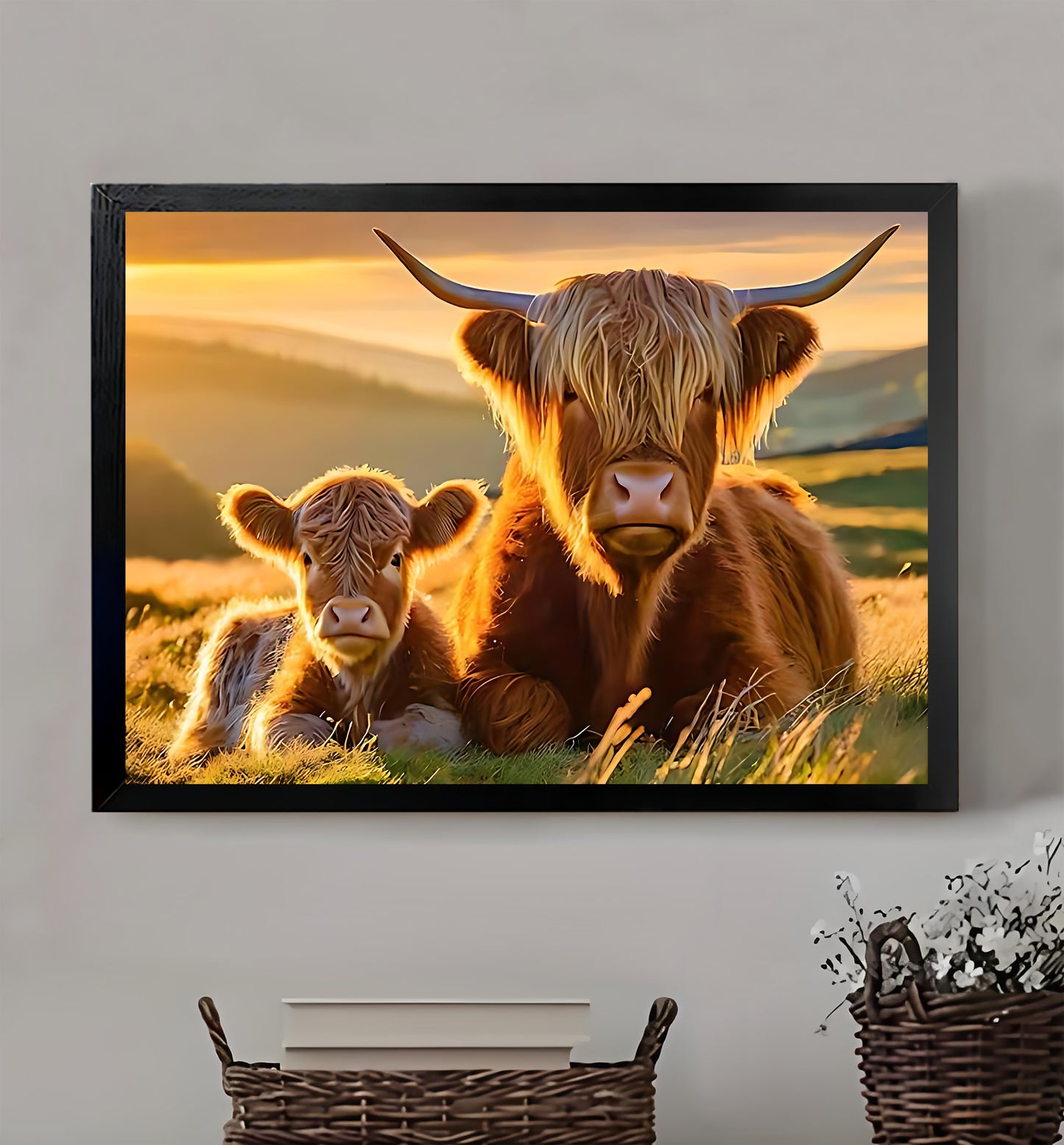 W258 Natural Wood Canvas – High-Quality Abstract Art | Perfect for Living Room & Office